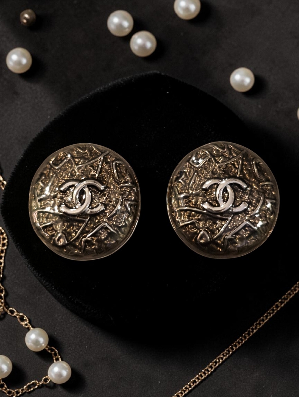 Gunmetal Abstract Earrings